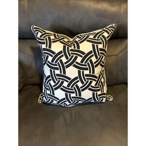 Ryan Studio CREAM/BLACK 22X22 Linen USA Decorative Pillow